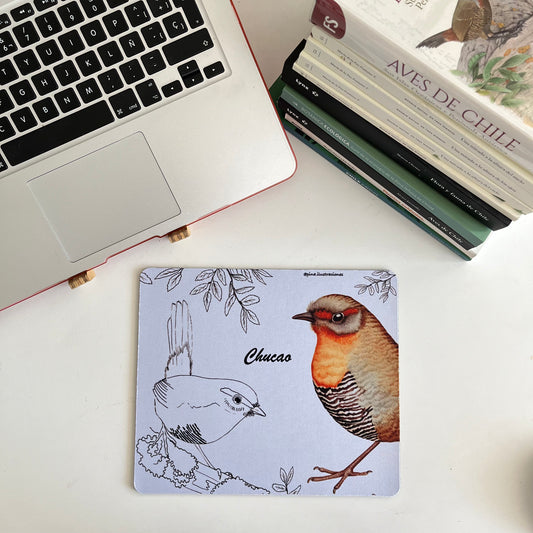 Mouse pad aves ilustradas